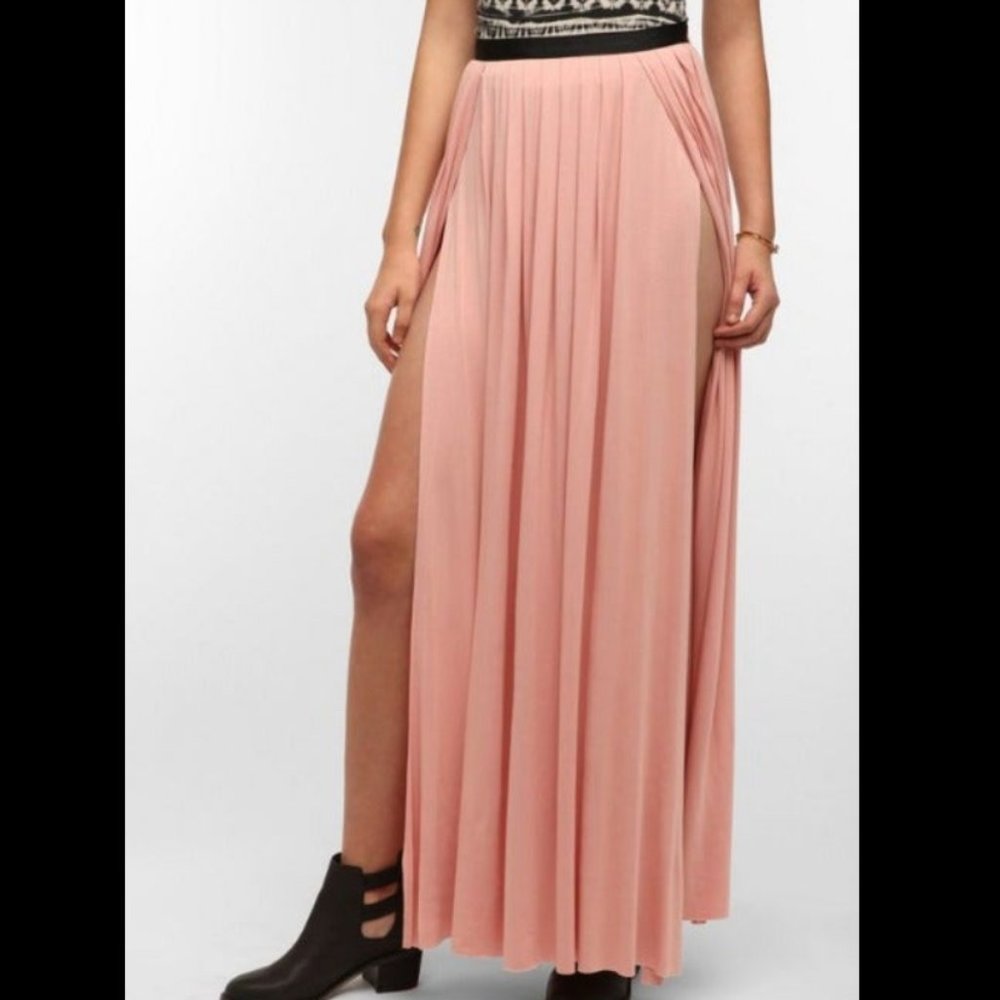UO Ecote Double Slit Maxi Skirt - 0